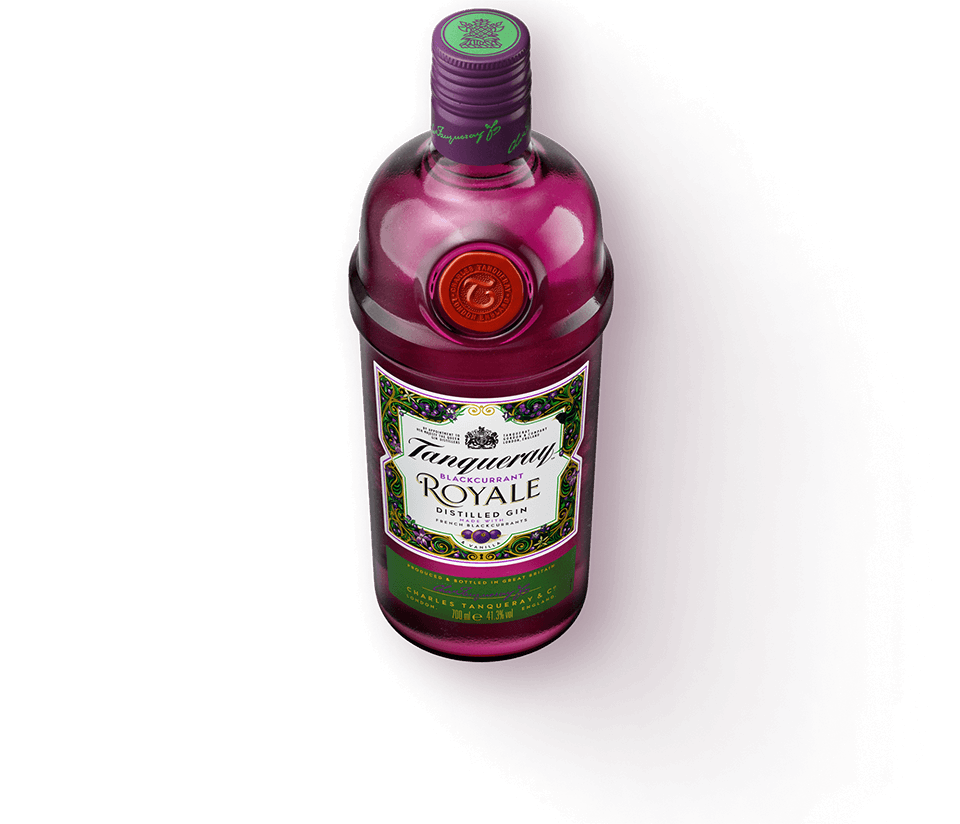 A bottle of Tanqueray Blackcurrant Royale.